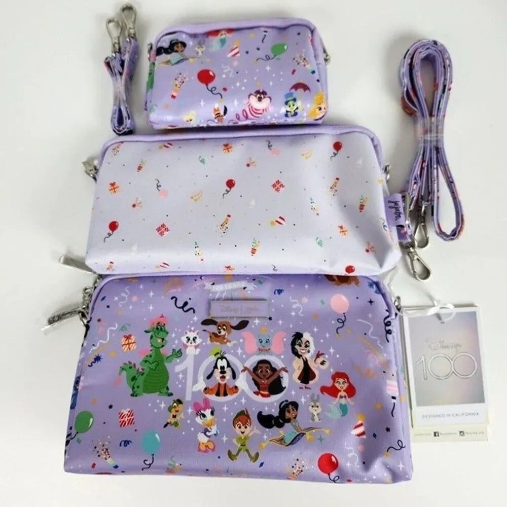 JuJuBe Disney Be Set Century of Magic 100 Years 3 Zip Bag Pouch 2 Straps Ariel
